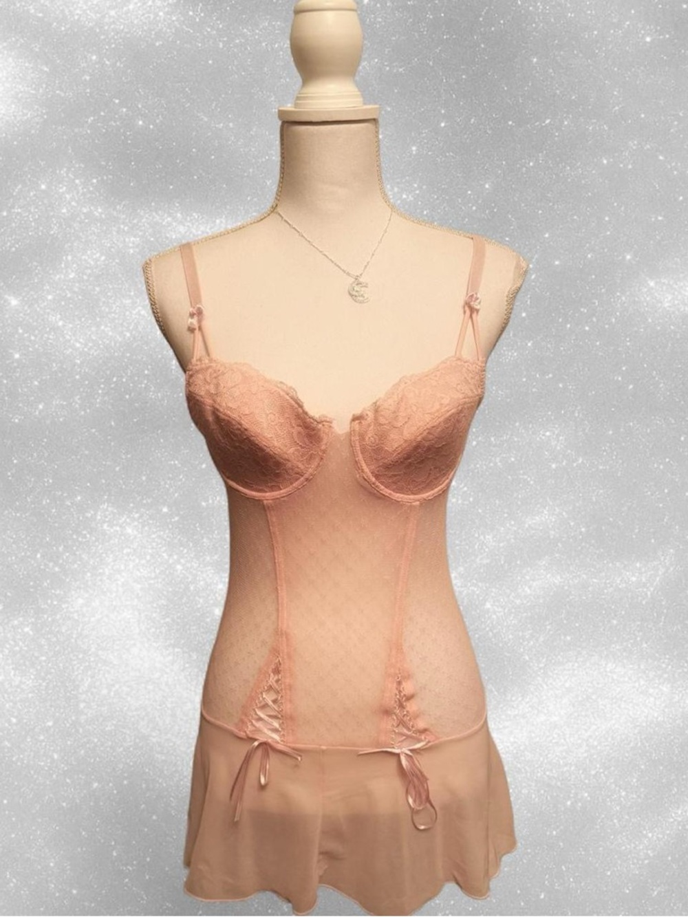 Coquette Pink Baby Doll Corset Top